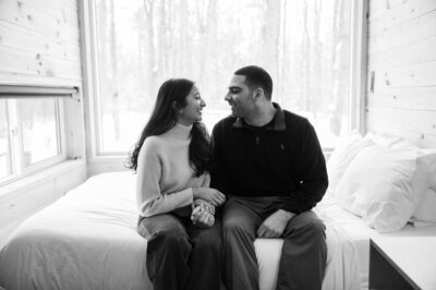 proposal in cabin in the woods in Lapeer Michigan