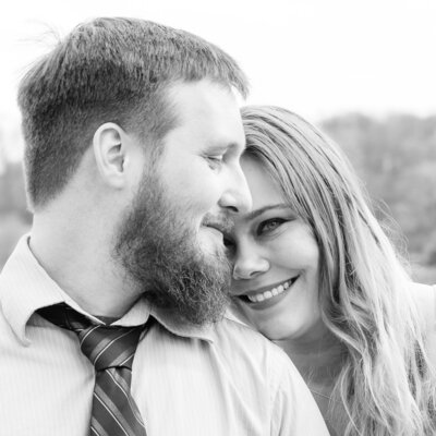 Candid portrait of couple smiling