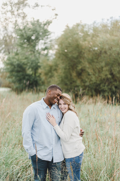 engagement photos in a Georgia field