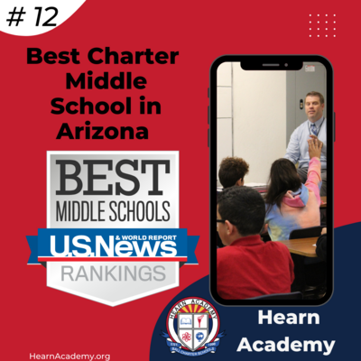 us news ranked Hearn Academy as 12th best middle school in the state of arizona