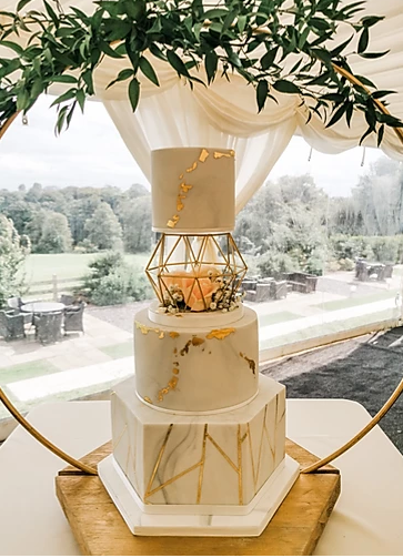 Wedding Cake Maker Nottingham, geometric wedding cake