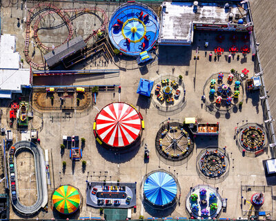 aerial photo of carnival