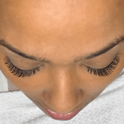 Eyelash lift and tint treatment at Refresh Aesthetics