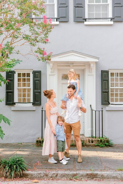 Family photography on Chalmers downtown Charleston, SC