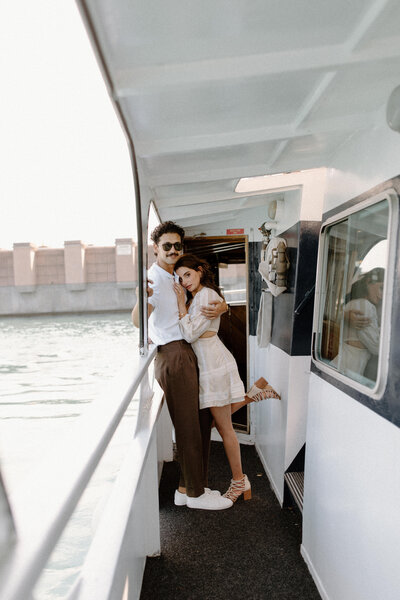 Chicago proposal photography with Anita Dee Yacht Charters