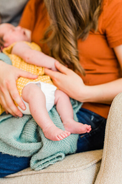in home newborn baby session