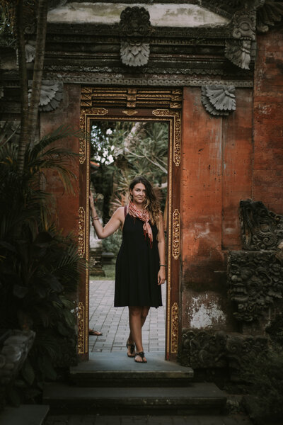 Alison Wearing Boho Design Doorway