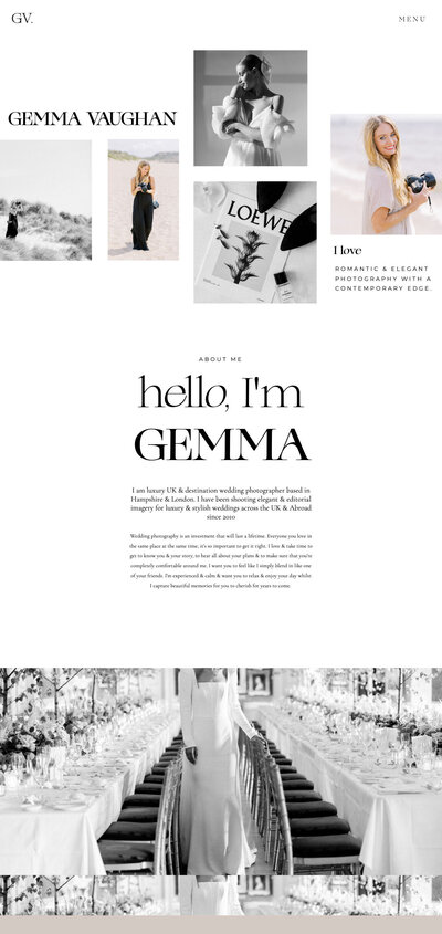 Gemma About - Garden of Muses Showit Website Template