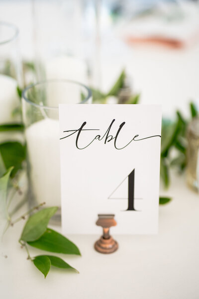 Picture of Table Number at wedding reception, Connemara House Wedding