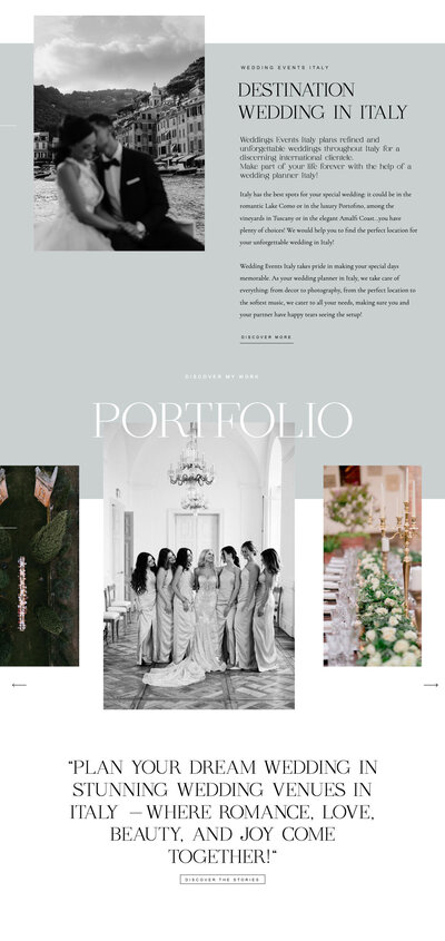 Italy Home 2 - Garden of Muses Showit Website Template