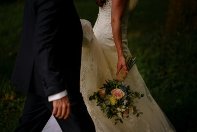 Bride and groom at Wharfedale Grange wedding venue