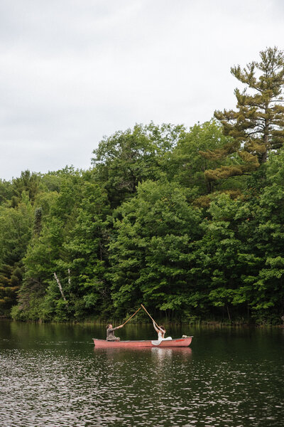 cabin elopement photos in Michigan
