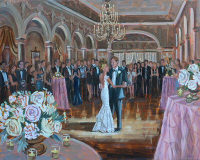 Live Wedding Painting by Ben Keys | Piedmont Driving Club Reception