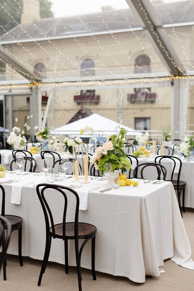 Styled wedding reception at The Garden House Melbourne