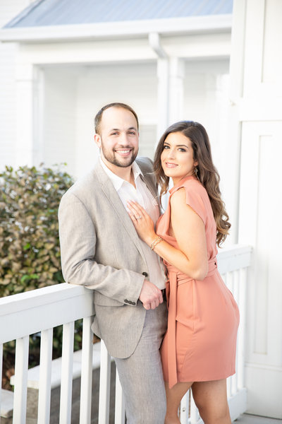 Engagement Portrait in Downtown Ocean Springs
