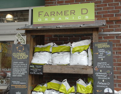 Farmer D compost display at Whole Foods2009