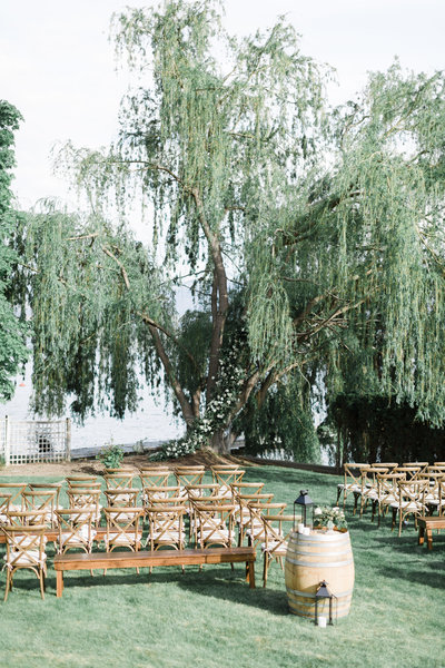 Outdoor Cecil Green Park House wedding Vancouver by Blush Sky Photography