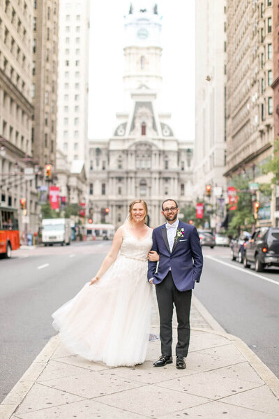 Wedding in Philadelphia by City Hall