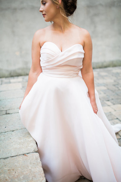 Wedding Photography, bride in blush colored gown
