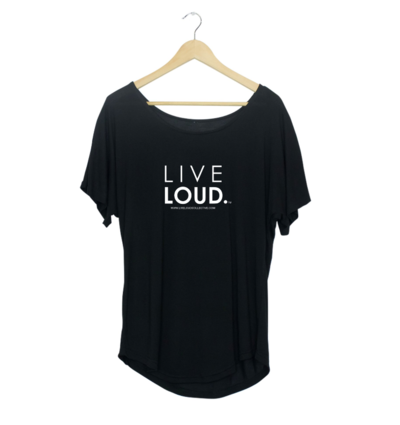 Live Loud Black T-Shirt by Find My Fearless
