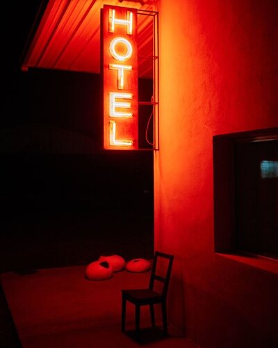 hotel neon sign