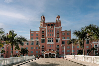 The exterior of the wedding Venue, the Don Cesar.