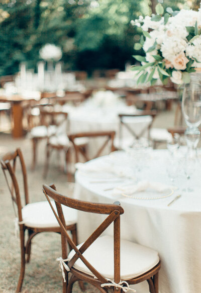 outdoor wedding reception annesdale mansion