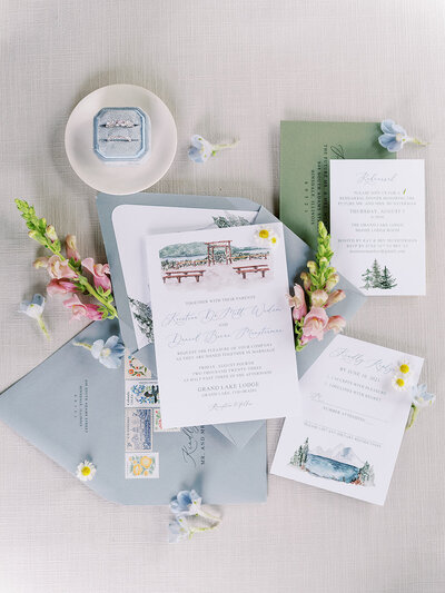 Colorado wedding planners invitation