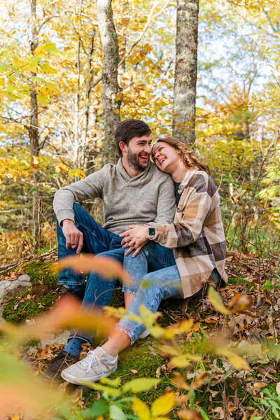 A beautiful fall couples portrait session with Ian and Claire in Boone, North Carolina