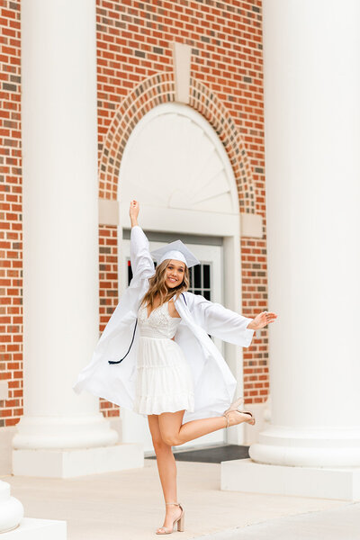 Cap and Gown Senior Portrait in Chickamauga GA by Chattanooga photographer