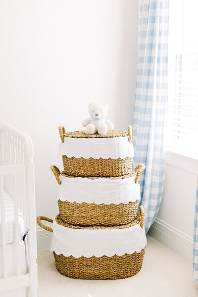 A baby boy nursery photographed by Katelyn Ng Photography, Indianapolis newborn photographer.