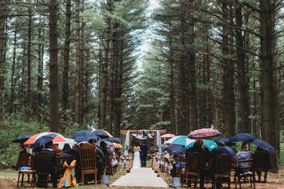 Rainy wedding at Abloom Farm