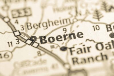 Boerne, Texas on a map.