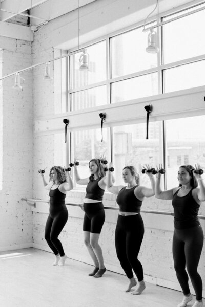 woman in a workout class