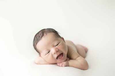 Newborn Girl posing