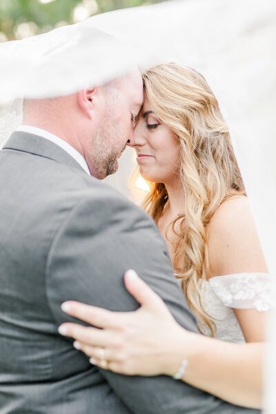 Bride and Groom Veil Image | Columbus, GA Wedding Photographer Amanda Horne