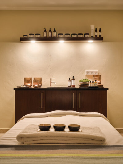 Anwendungsraum im SPA Bereich des LOEV Hotel.