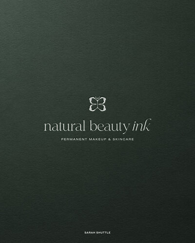 Logo design for luxury brand beauty salon on grey background
