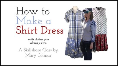 A thorough tutorial for how to make your own shirtdress from your own clothes