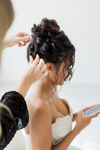 Bride with curly hair