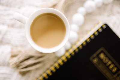 coffee and notebook