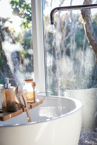 Luxury bath with body brush