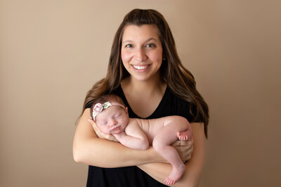 classic mommy and me photo from newborn session