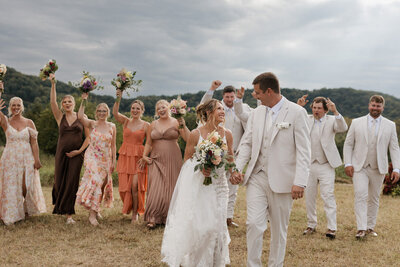 Intimate outdoor wedding located on a family heirloom farm, positioned in the heart of the Driftless Region. Bridal party photographs