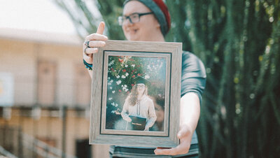 Foster Care Teen with picture frame