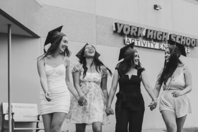 York High School Class of 2023 Senior Girls Cap & Gown Mini Session
