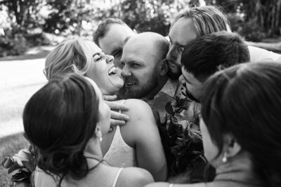 Candid bridal party image