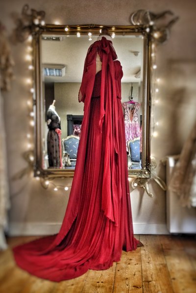 red_silk_chiffon_grecian_goddess_dress_hooded_cloak_JoanneFlemingDesign (1)
