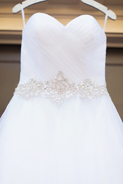 Strapless Wedding Ball Gown with Beaded Detail at DC Wedding