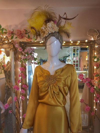 Mustard yellow ochre silk satin dress by Joanne Fleming Design (3)_WEB